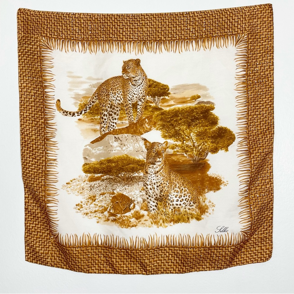 Savanna Print 100% Silk Scarf